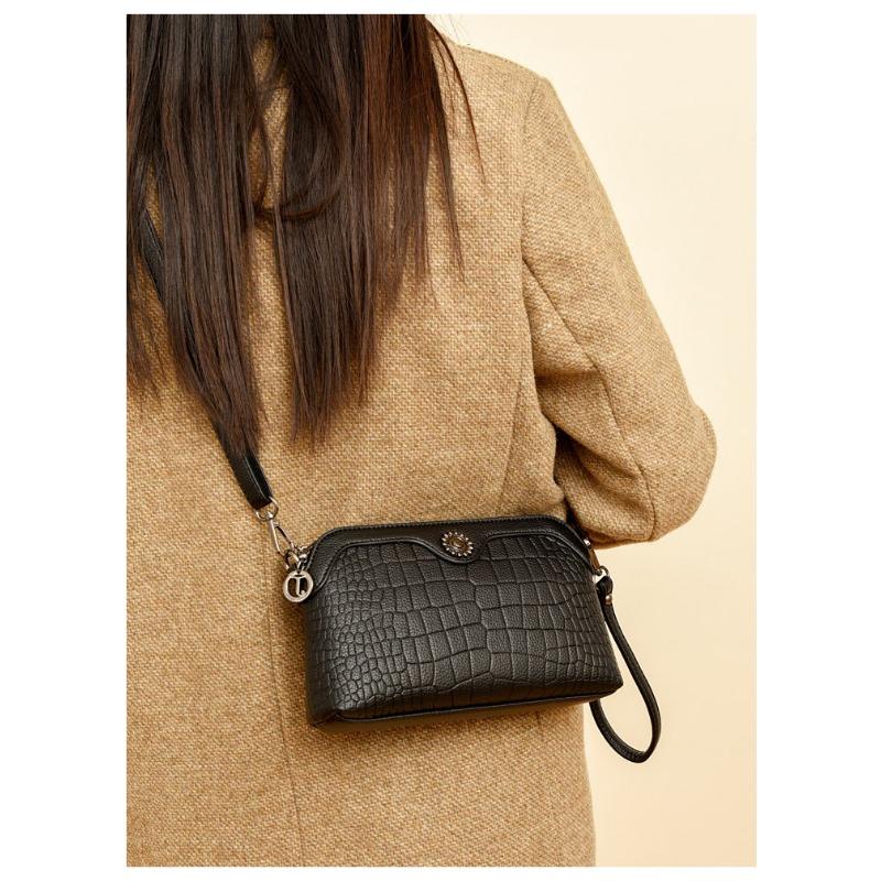 New Arrival Women's Stone Embossed Crossbody Bag - Mini Shoulder Bag with Phone Pocket, Versatile Commuter-Friendly Purse for Daily Essentials