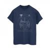 Star Wars Womens/Ladies The Mandalorian Rings Helmet Cotton Boyfriend T-Shirt