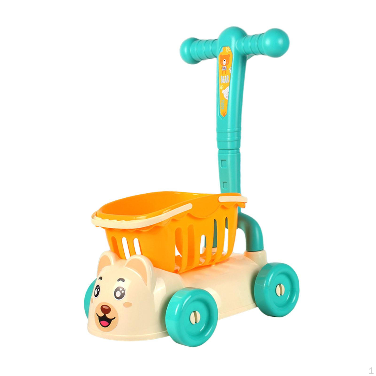 

Детская корзина для покупок, ролевая игрушка в супермаркете зелёный