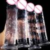 Big Crystal Jelly Realistic Clear Dildo Suction Cup Huge Transparent Penis Dick Anal Product Sex Toys For Woman Lesbian Adult