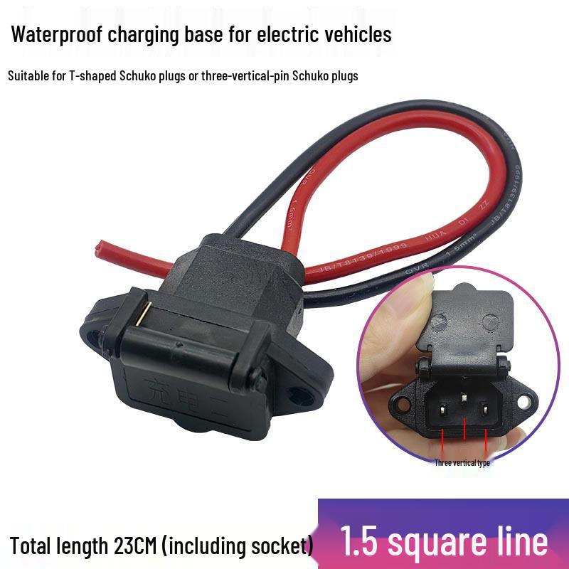 Universal Electric Vehicle CEE 7/7 Charging Outlet Plug for Tricycles