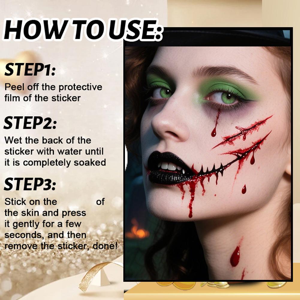 Freckle Tattoo Stickers Waterproof Sweatproof Halloween Decoration Props Dark Makeup