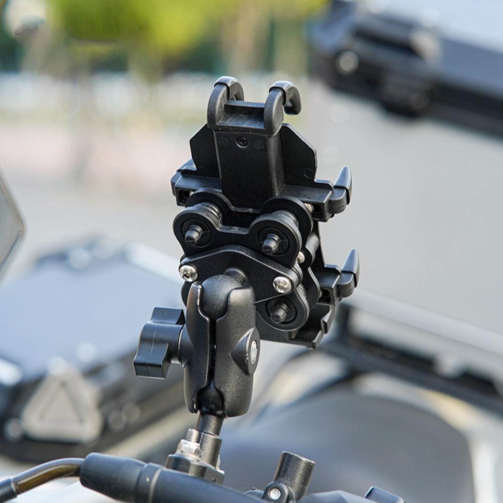 Motorcycle Mobile Phone Holder Bicycle Riding Bracket Gps Navigation Mount Handlebar / Side Mirror Stand