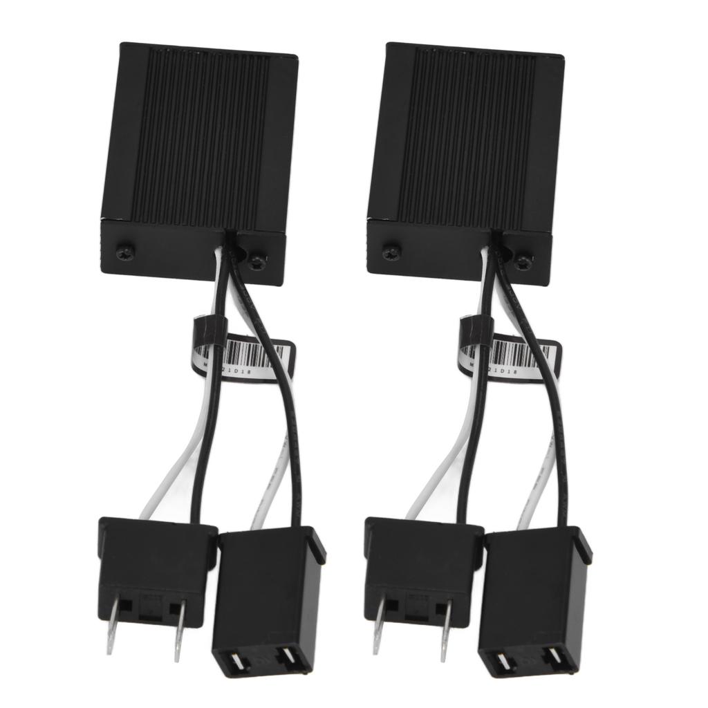 2 Pcs LED Headlight Decoder Anti Jamming Aluminum Shell Car LED Headlight Anti Flicker Canbus Decoder 9‑16V