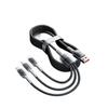 Ice Crystal 120W Tri-Head Fast Charging Cable for Apple, Android, Huawei