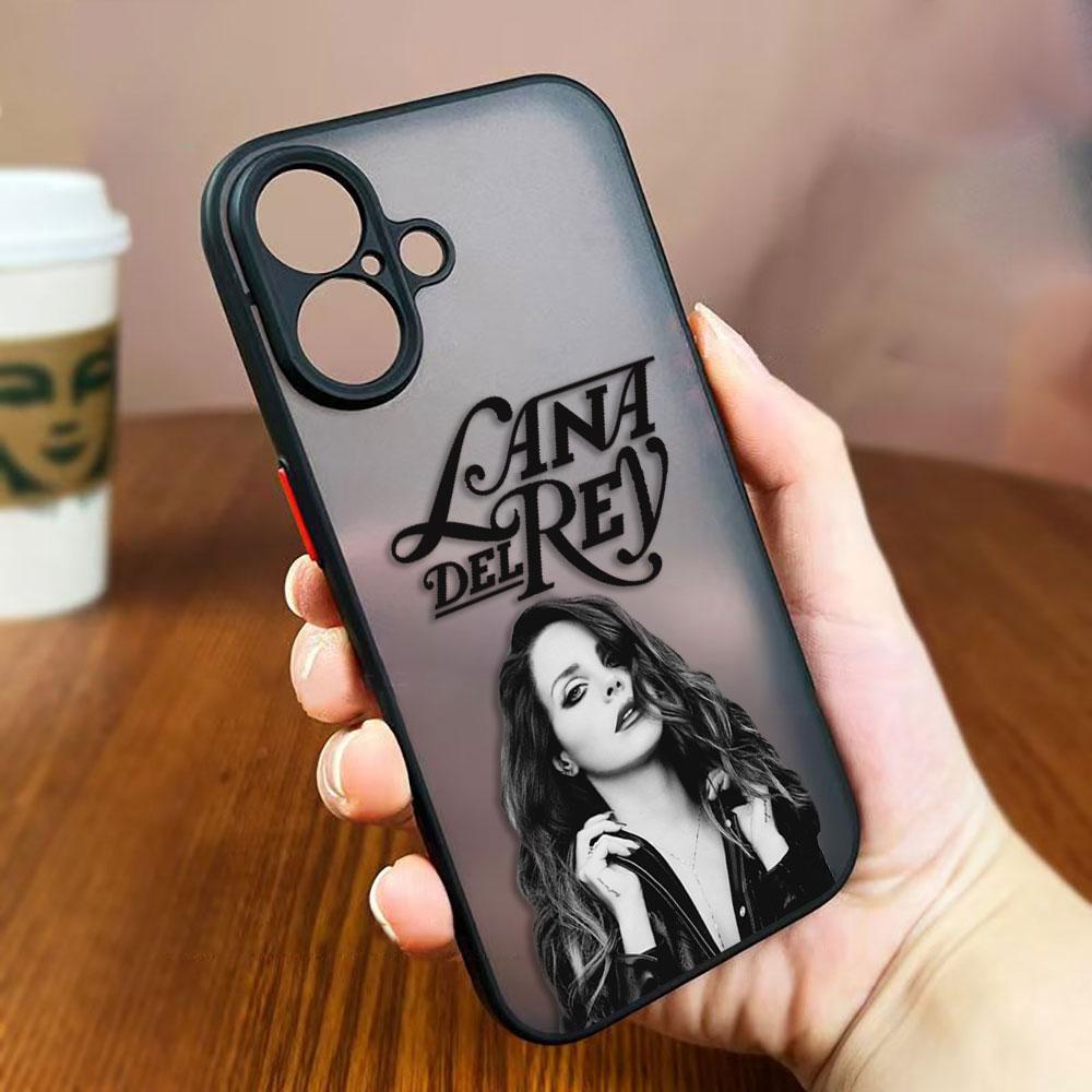 Hot Singer Lana Del Rey Matte Phone Case For Apple IPhone 16 16E 15 14 13 12 11 Pro XR XS X 8 7 SE Plus Max Clear Hard Funda
