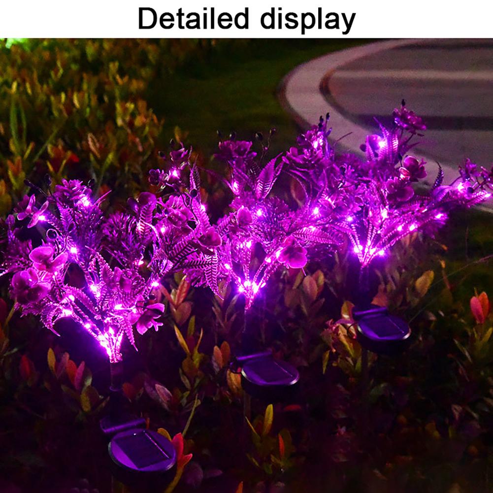 2 Stück Solarleuchten Außen Wasserdicht Solarbetrieben Schmetterling Orchidee Blume Spießlampe Dekoration Für Garten Hof Terrasse