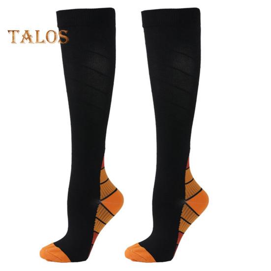 1 Paar Sport-Kompressionsstrümpfe, hohe Elastizität, rutschfest, stoßfest, atmungsaktiv, weich, Unisex, Running Shin Splints, Reise-Fußball-Wadensocken