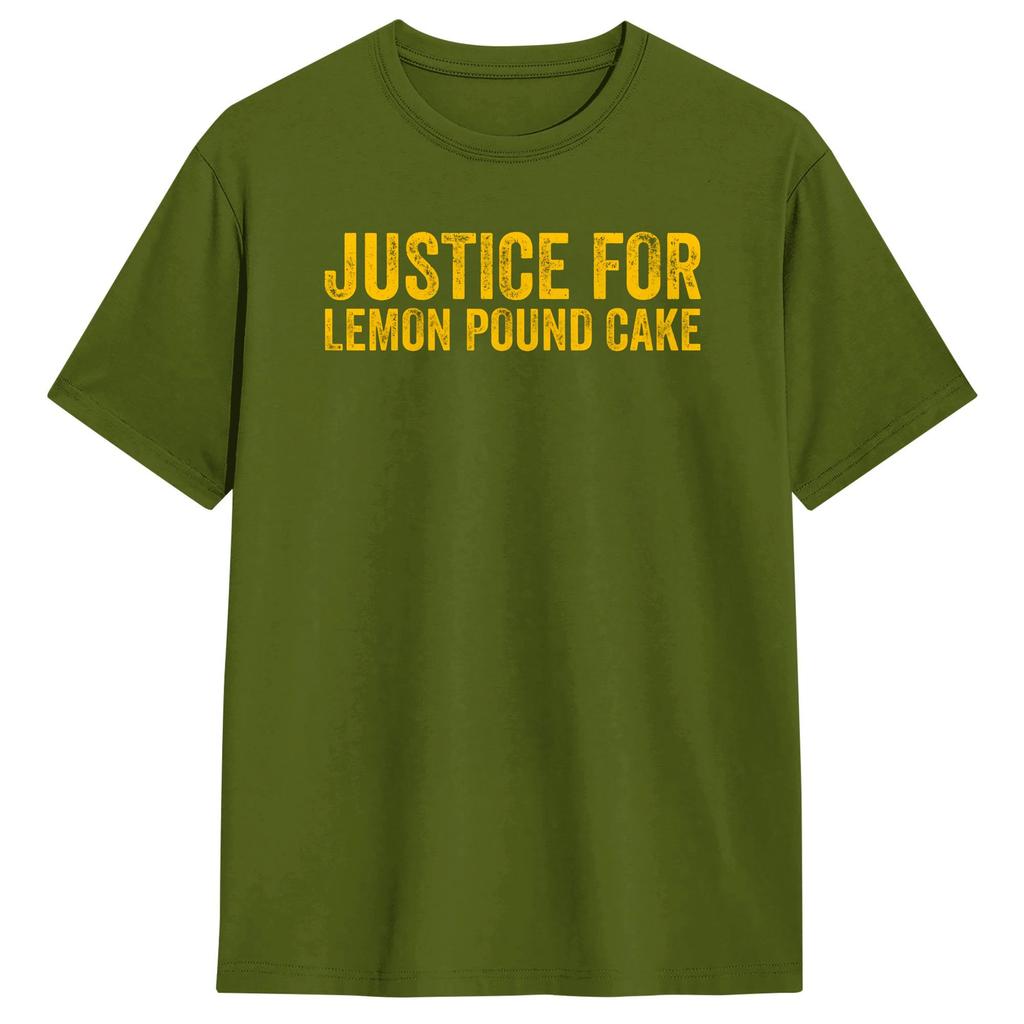 AfroUnisex Justice for Lemon Pound Cake Cotton T Shirt For Unisex Summer Aesthetic TShirts Harajuku Tees Oversize Wholesale Clothes
