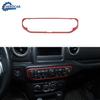ABS Control Air Conditioner Switch Trim for 18+ Jeep Wrangler JL/JT Red Carbon