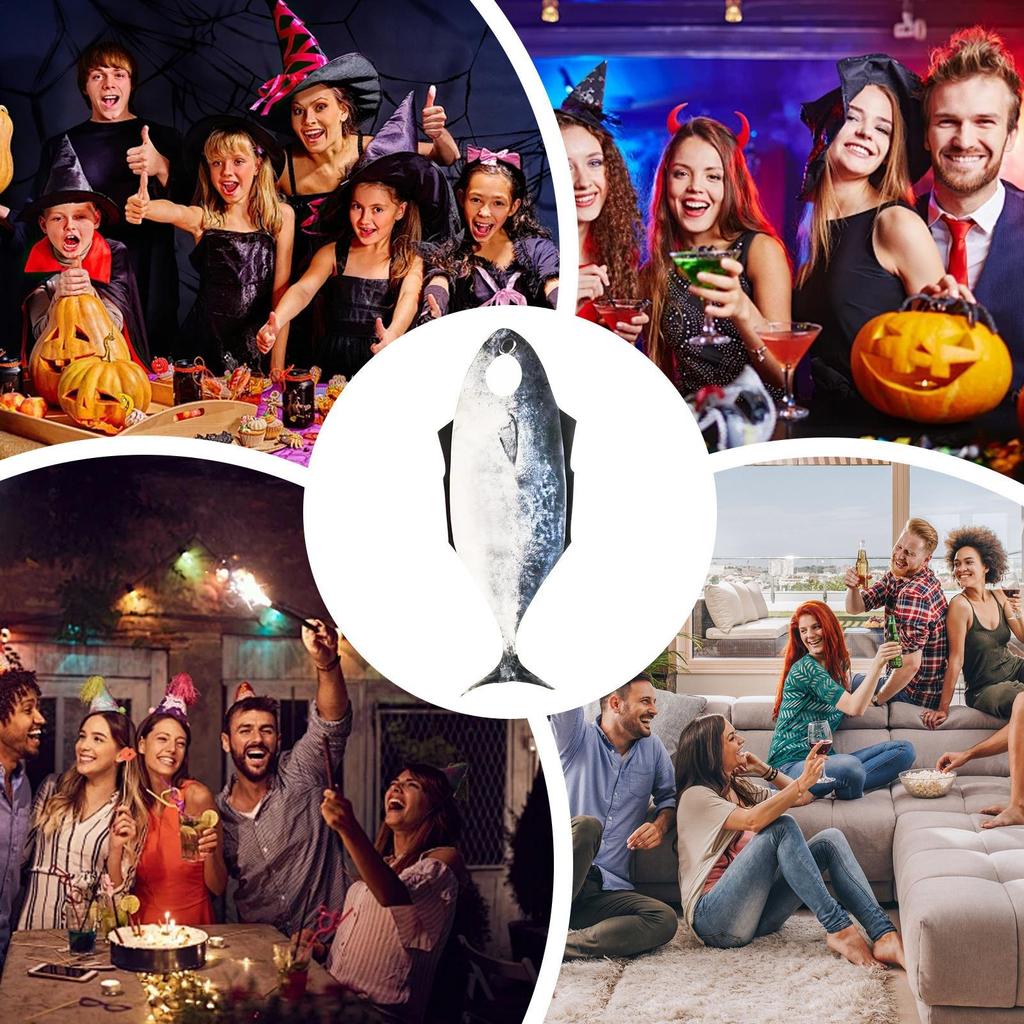 Fish Costume Halloween Suit Cozy Realistic Animal Dress Up Costume for Adult Masquerade Role Play Festival Celebration