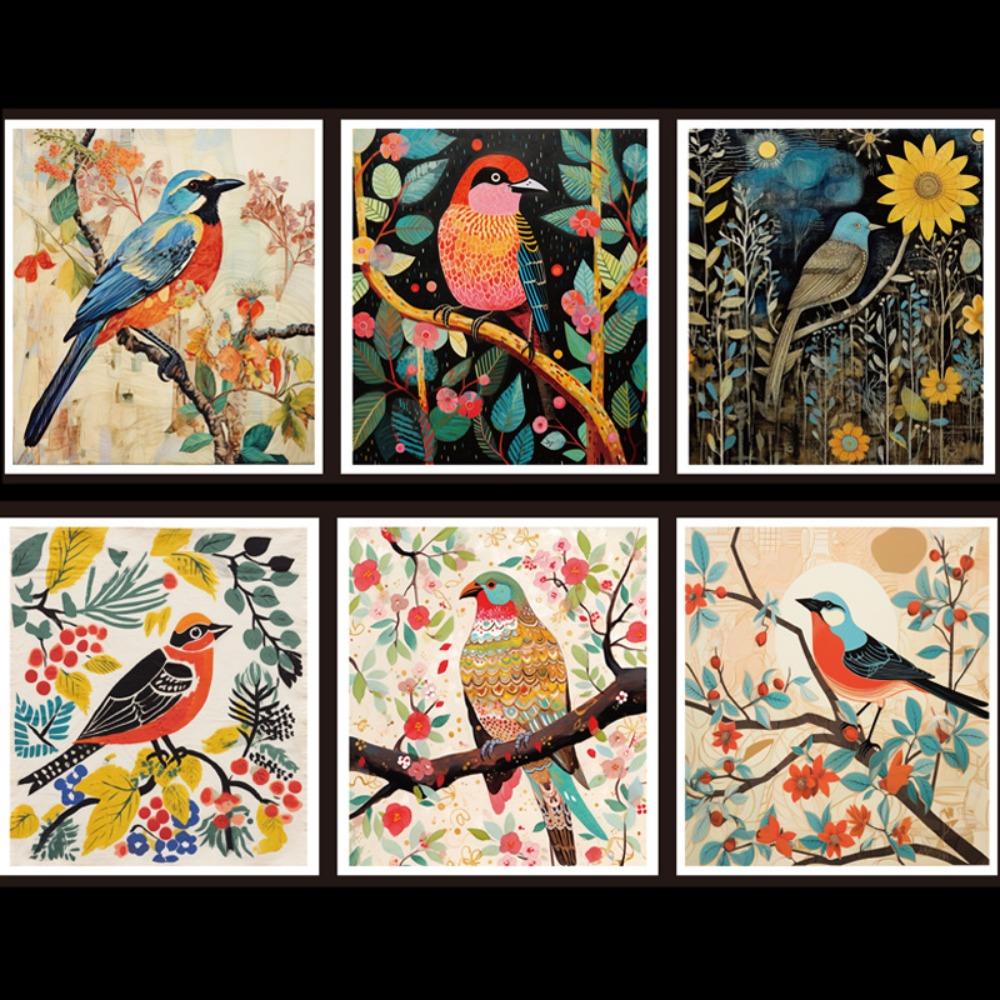 

6 шт. многоразовой целлюлозной губчатой салфетки со смешанным узором тряпки для мытья посуды высокого качества шведские полотенца Bird style