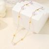 Imitation Pearl Necklace for Women Simple Fashionable Light Luxury and Cold Style Metal Ball Clavicle Chain Jewelry