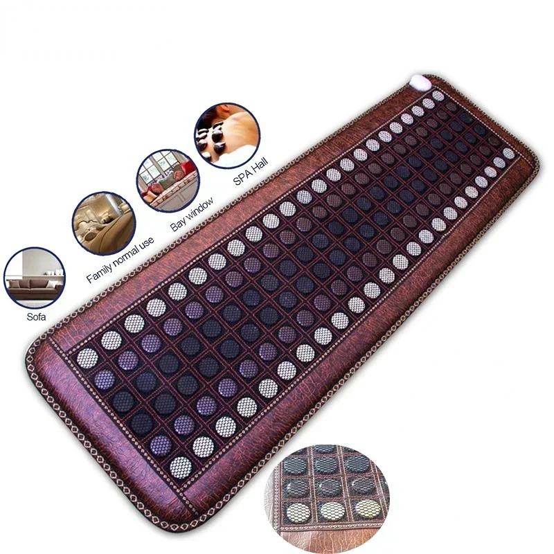 Full Body Therapeutic Bed Massage Pad - Tourmaline Anion Jade, PEMF, Mesh, Timer & Temp for Muscle Pain Relief