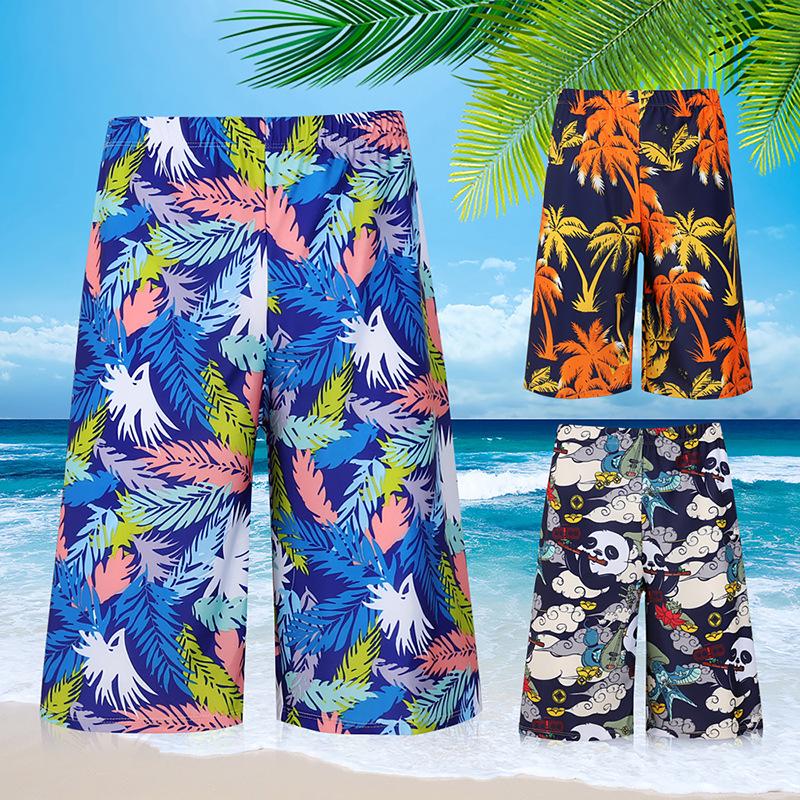 Men's Printed Swim Trunks: Triangle Swim Briefs & Breathable Beach Pants