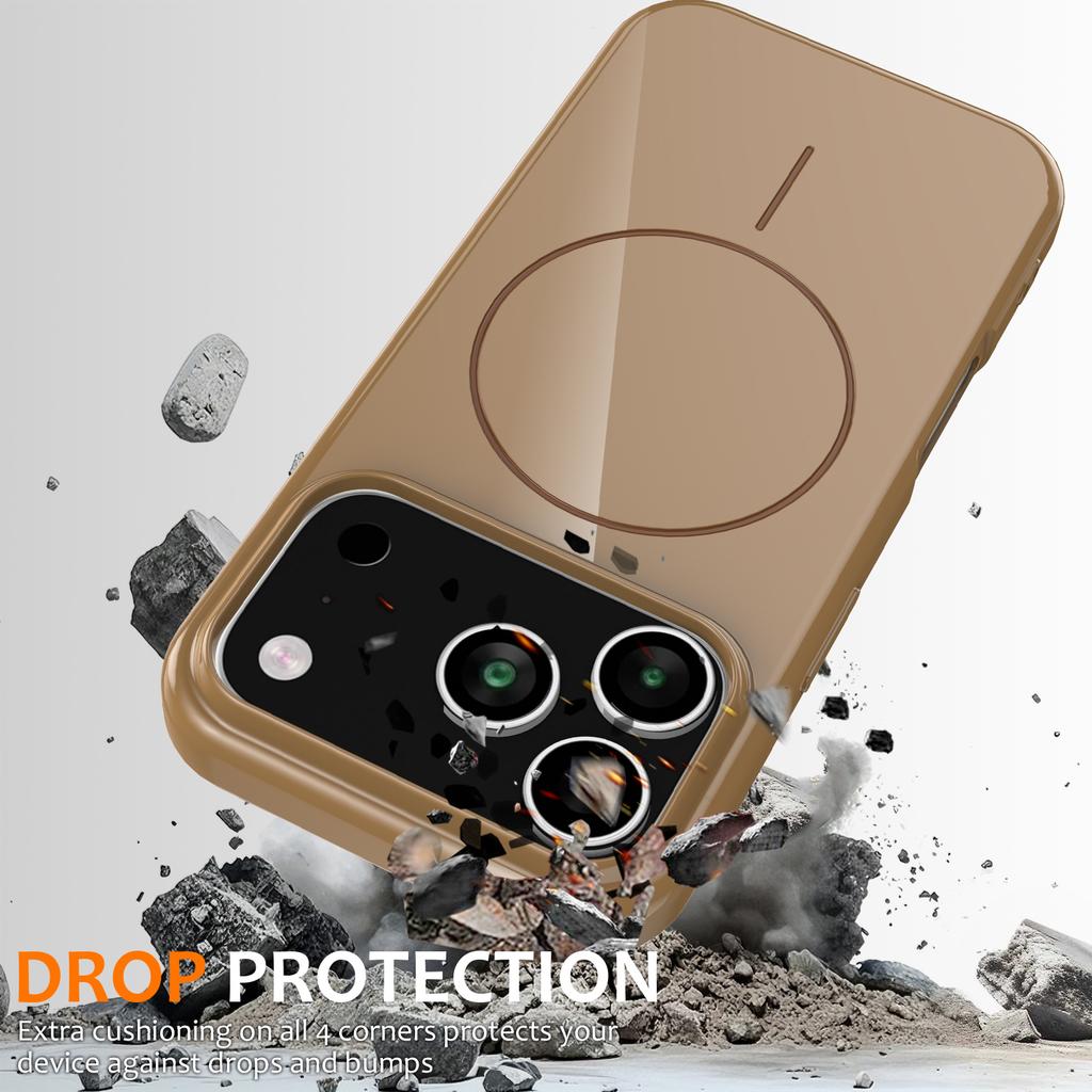 For iPhone 17 Pro Magnetic Case Compatible with MagSafe TPU Phone Back Cover with Lanyard