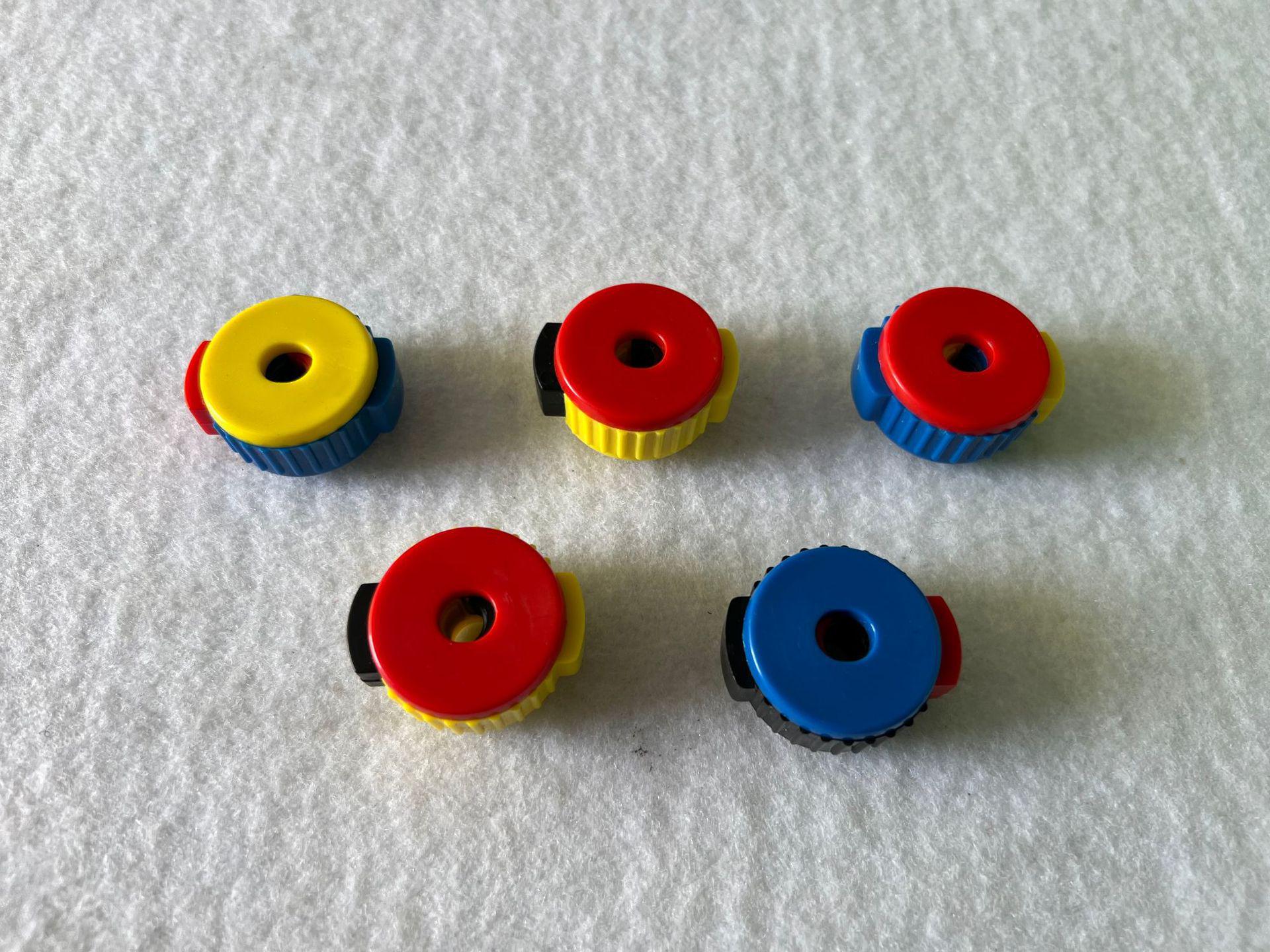 Cymbal Quick Release Cap: Fast Install/Remove Drum Stand Mounts Assorted colors (pack of 5)