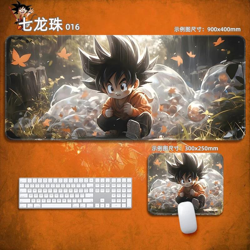 Anime Mauspads Drachenball Leder-Mauspad Nachhaltig Kleiner Junge Handgelenkstütze Tastaturunterlage Tischmatte Son Goku Animation Dekorative Tischdecke