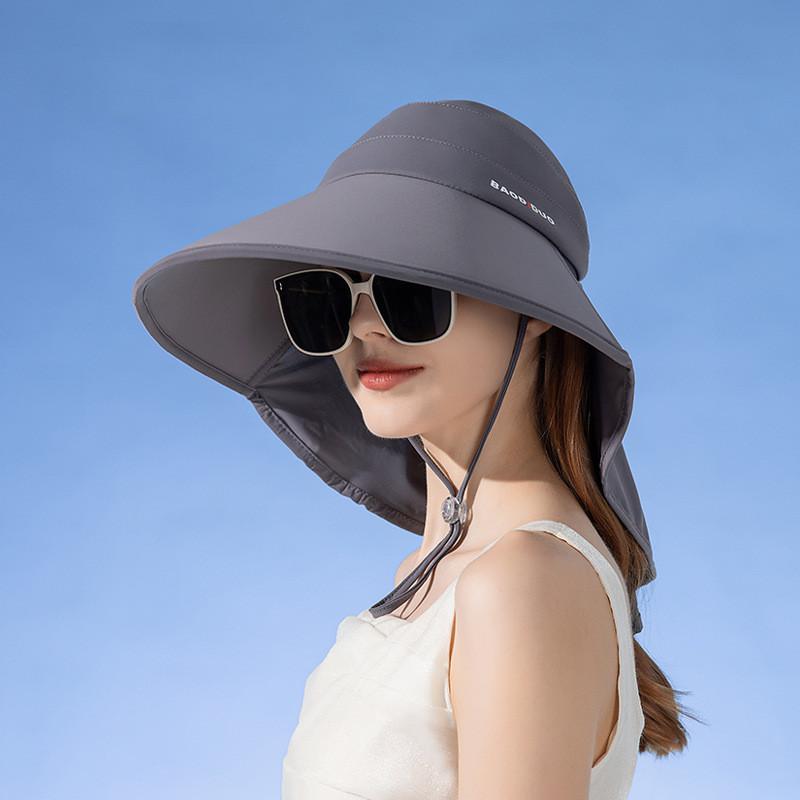 

Outdoor Sun Hat With Large Brim Uv Protection For Women Sunshade Summer Casual Deep Gray