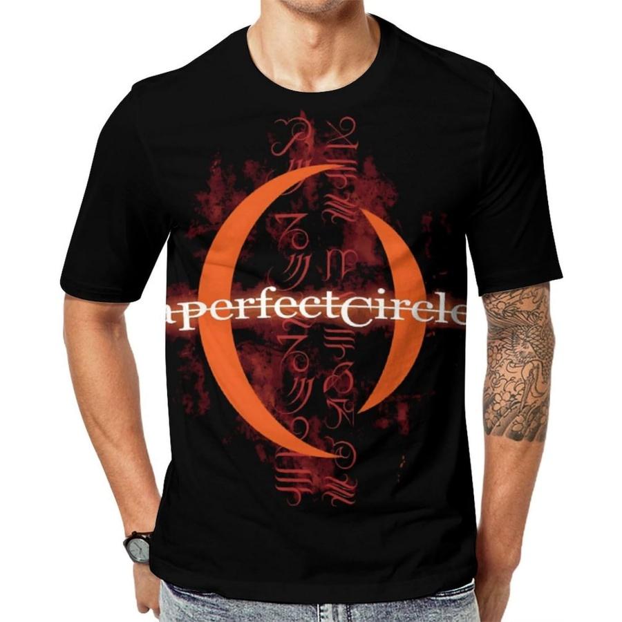 xhaxhi T-Shirt for Men A Perfect Circle Running Shirts Short Sleeve T-Shirt for Men Men’s T-Shirt S
