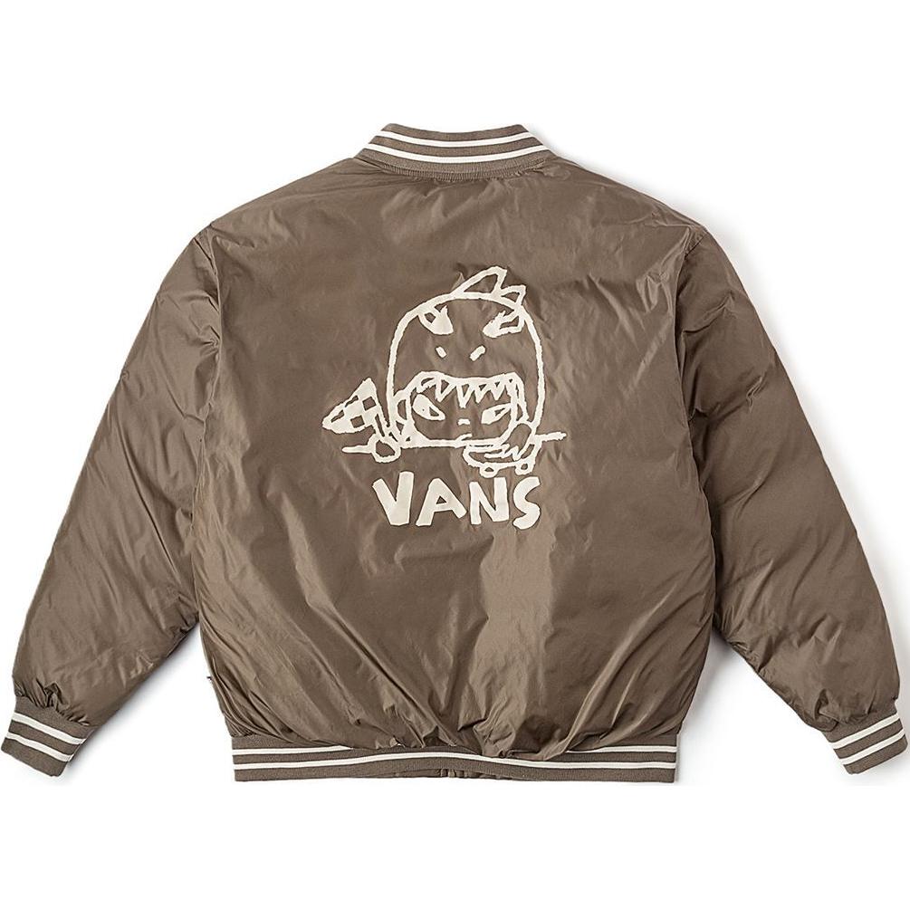 Vans X Hirono Fashion Comfortable Casual Down Jacket Unisex Outerwear Brown VN000KPM9JC