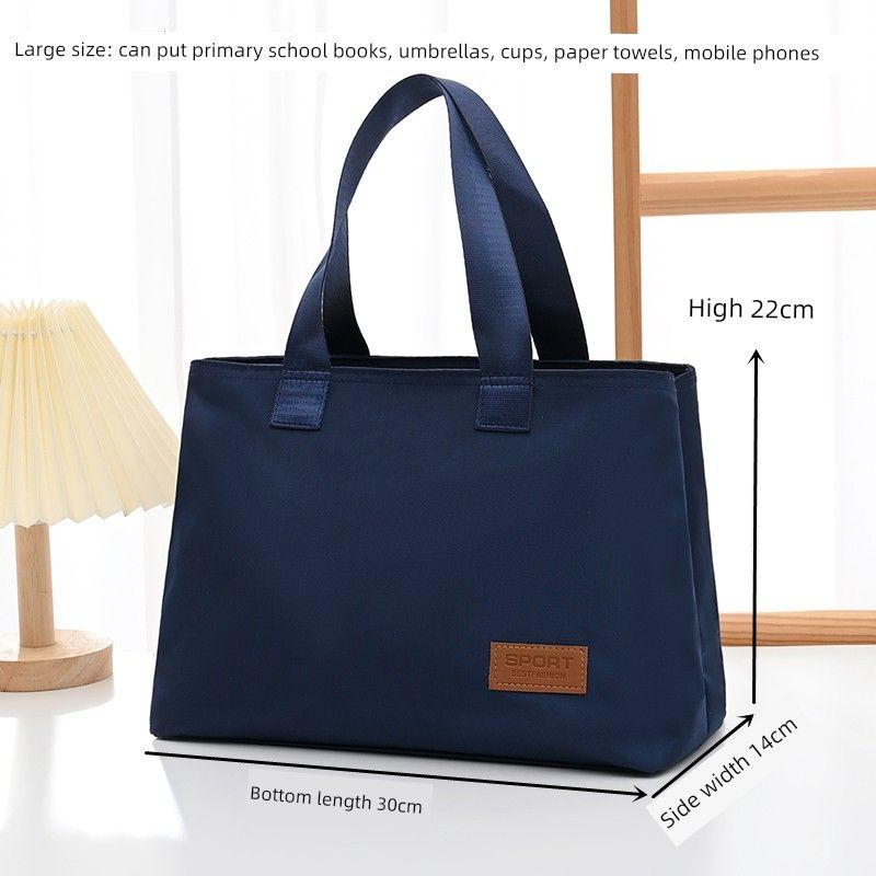 

Men s Handbag High Quality Versitile Fashion Hand Bag Unisex Bag Work Commuter Waterproof Cloth Bag Commemorative Edition-Large Double Mouth Pure Blue