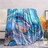 Süße Squirtle-Print Flanelldecke, Hohe Qualität, Bequem für alle Jahreszeiten, Heimdekoration, Wärme und Komfort