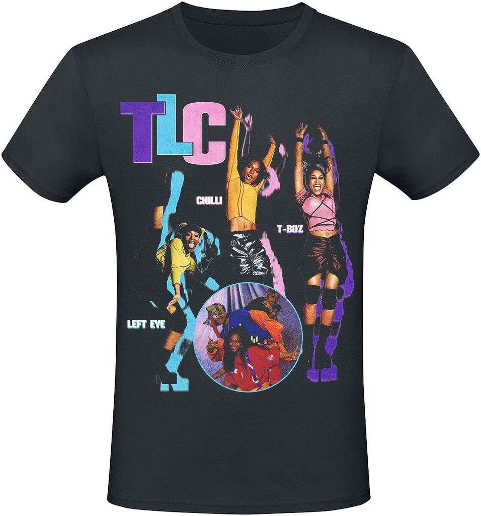TLC 90s Vintage Group Photo Print T Shirt 100 Cotton Casual Neutral Tee RB Hip Hop Streetwear