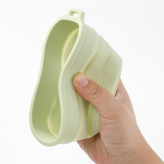 400ml multifunkční miska Protiskluzová skládací Silikonová miska vhodná pro potraviny se závěsným hákem Bezpečná v myčce na nádobí