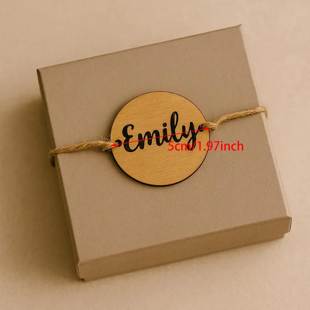 Personalized Wooden Name Tag Napkin Ring Special Wedding Place Card Boho Table Decor Place Setting Name Tag Gift Bridal Shower