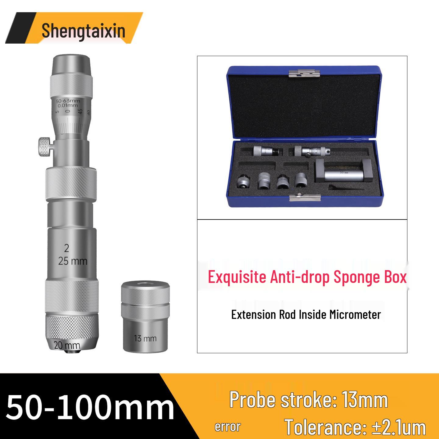 High-Precision Rod-Type Inside Micrometer for Inner Diameter Measurement