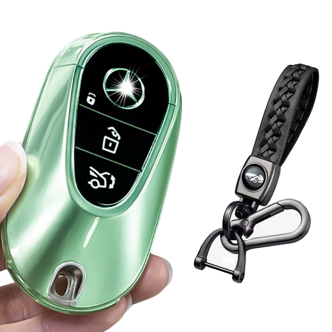 [BAGOOD] Smart Key Case Keychain Mercedes Benz Benz Key Case зелёный