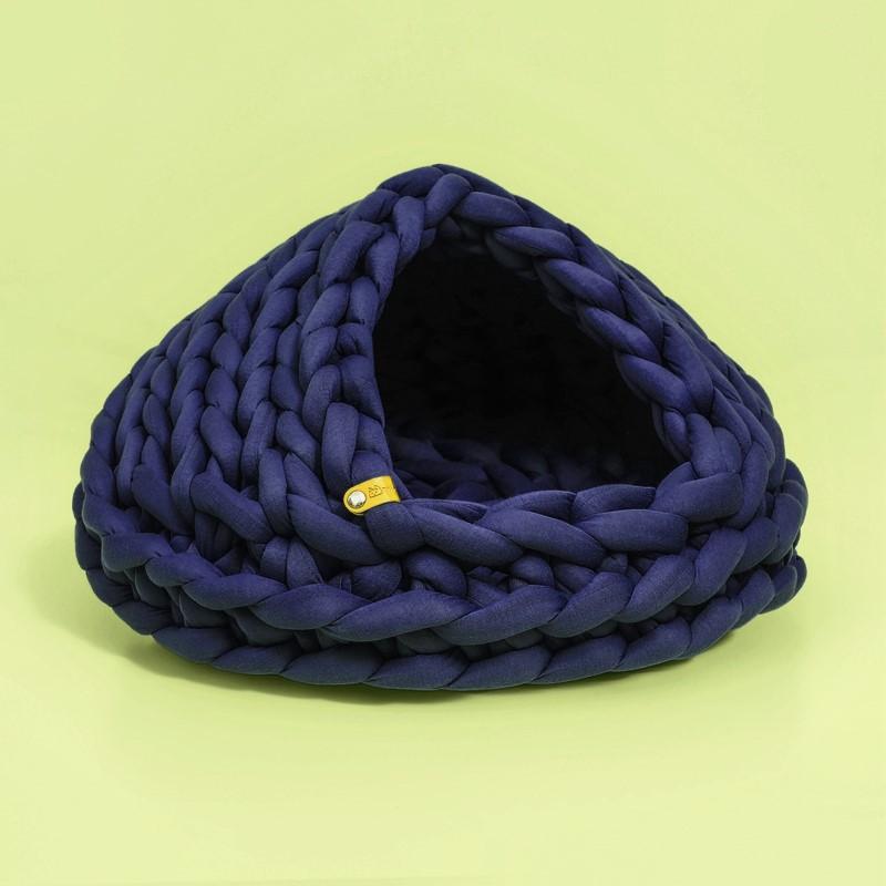 

Вязаный домик для собак и кошек на все времена года, удобный и закрытый, подходит для кошек, домик для кошек, товары для животных, большая вместимость Bottom diameter 30cm