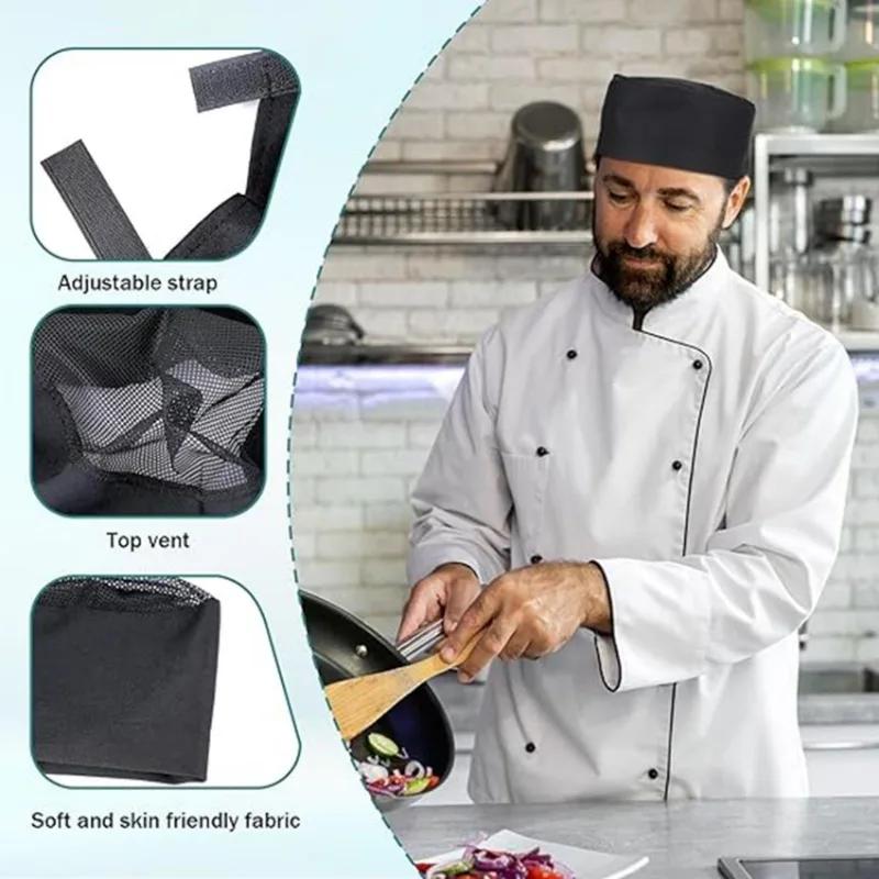 Chef Cap Cuisine Hats Catering Kitchen Cook Hat Bakery Cafe Waiter Work Caps