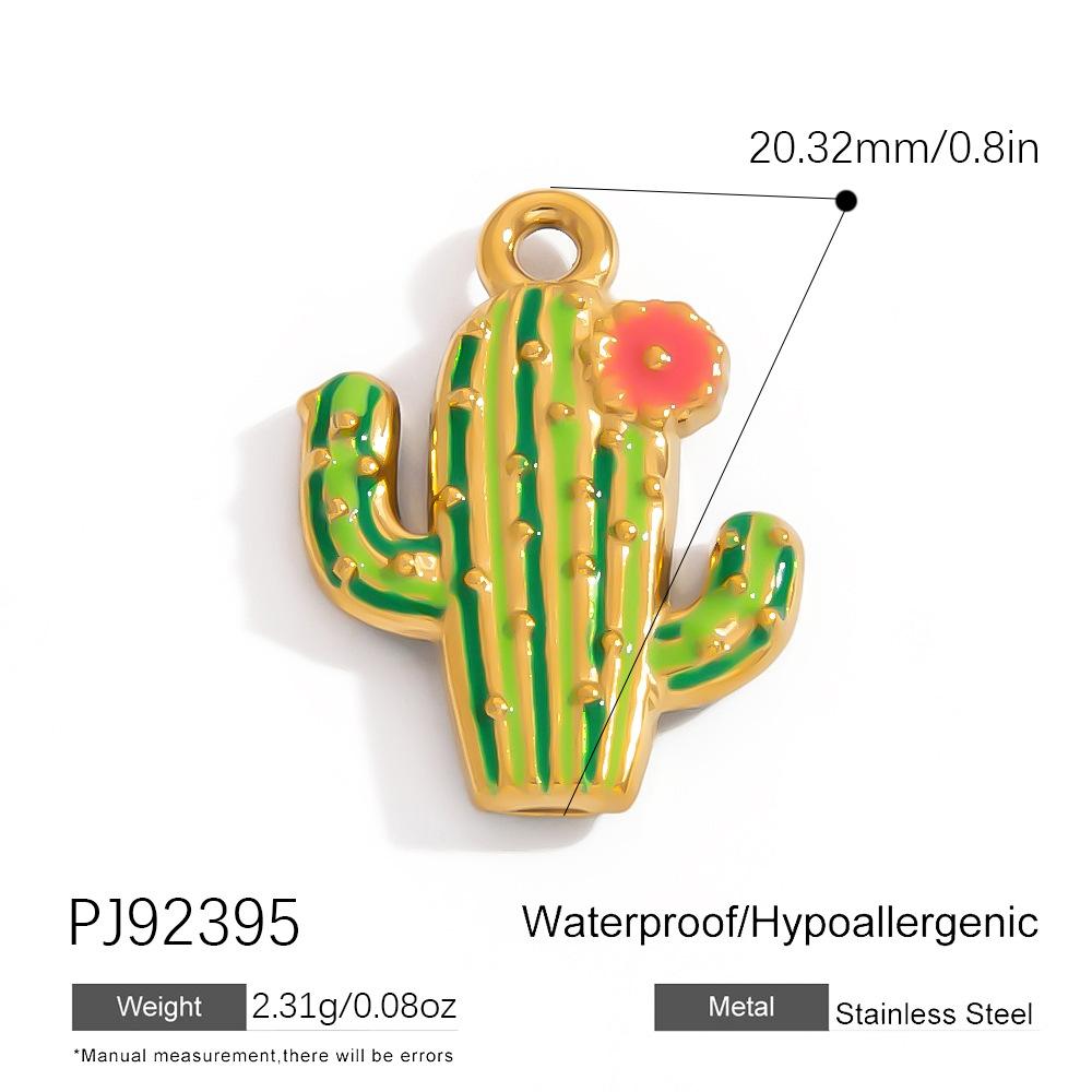 Stainless Steel DIY Jewelry Accessories Cartoon Enamel Pendant for Bracelets and Necklaces