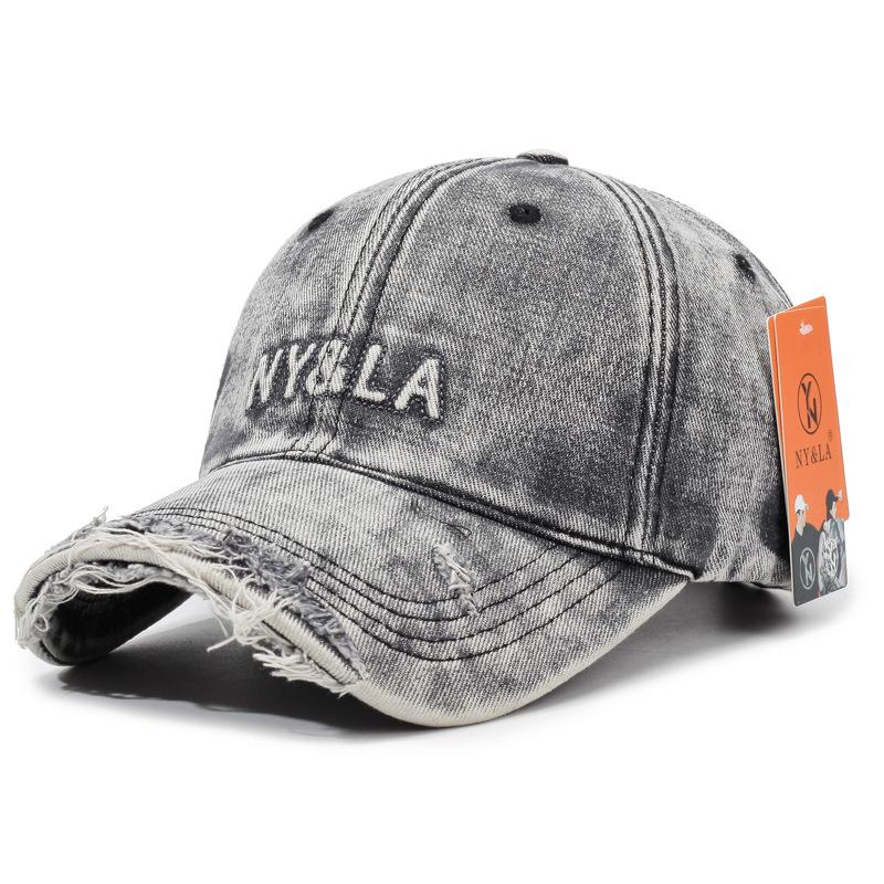 New Retro and Old Washed Alphabet Baseball Cap Women's Spring and Summer Casual Versatile Fashion Sunshade Cap