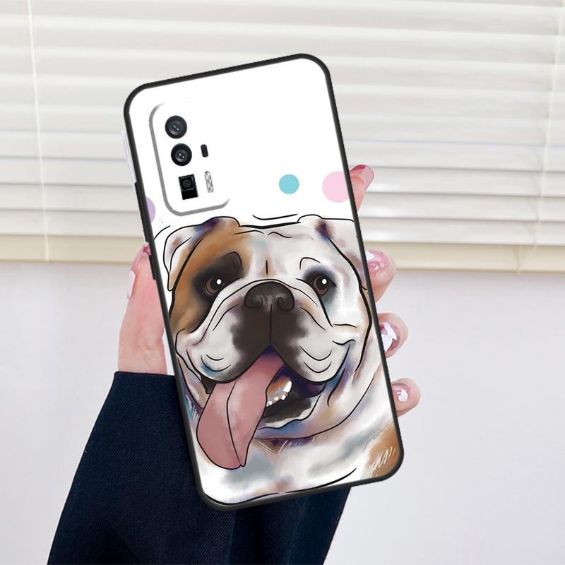 British Bulldog Cover For Xiaomi 13 14 15 Ultra 11T 12T 13T 14T Pro POCO X7 Pro X3 X5 X6 M6 F5 F6 Pro Case