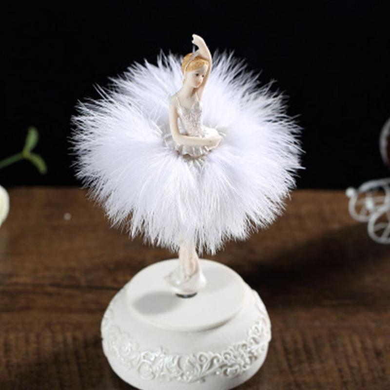 1Pc Rotating Ballet Music Box - Elegant Dance Girl's Desktop Handicraft Figurine Box Friend's Wedding Birthday & Christmas Gift