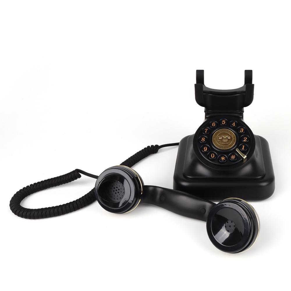 

Vintage Rotary Landline Phone: Antique Retro Telephone for Home or Hotel
