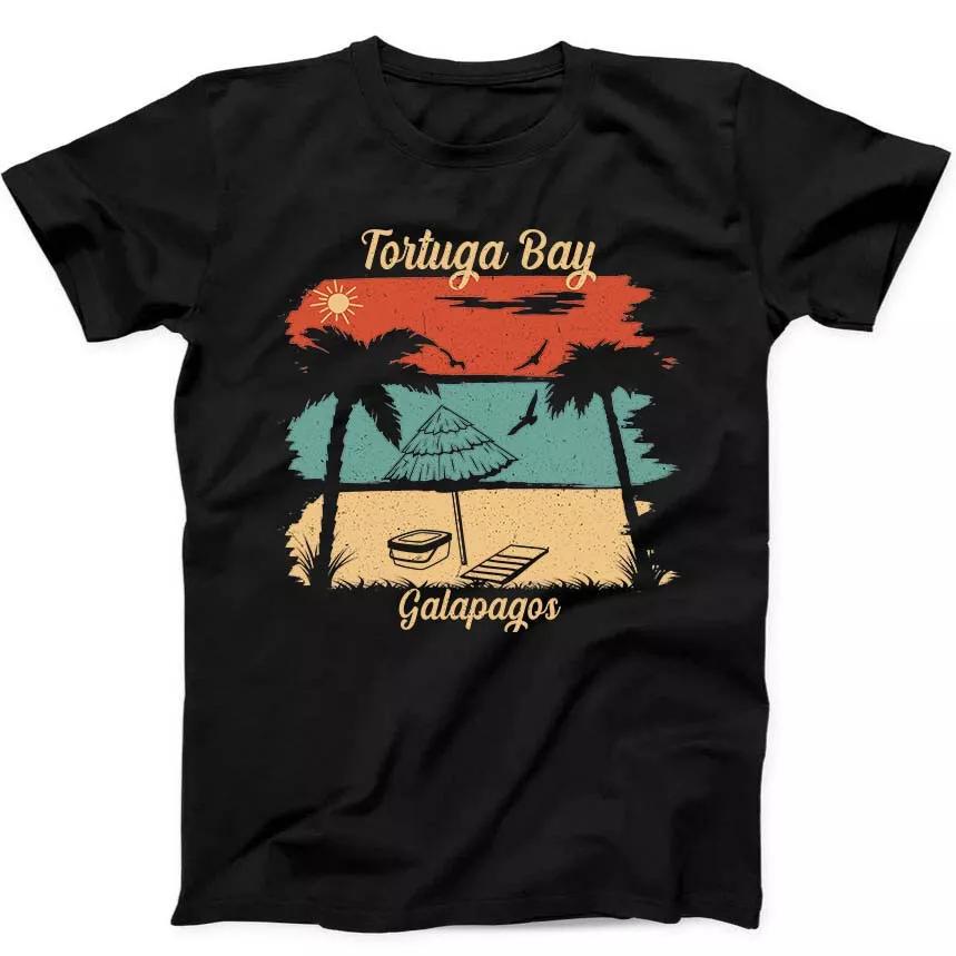Tortuga Bay Galapagos National Park Beach Gift Tee Black T Shirt 269