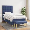 Vidaxl Continental Bed With Mattress, Blue, Fabric, 90X200 Cm