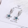 925 Sterling Silver Shining AAA Zircon Flower Earrings for Women's Temperament Banquet Jewelry Anniversary GiftGood product