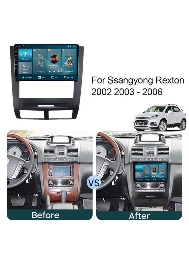 Autoradio Carplay Für Ssangyong Rexton 2002 2003 - 2006 Navigation GPS Multimedia-Player Android Auto Autoradio Wifi Stereo Kein 2din