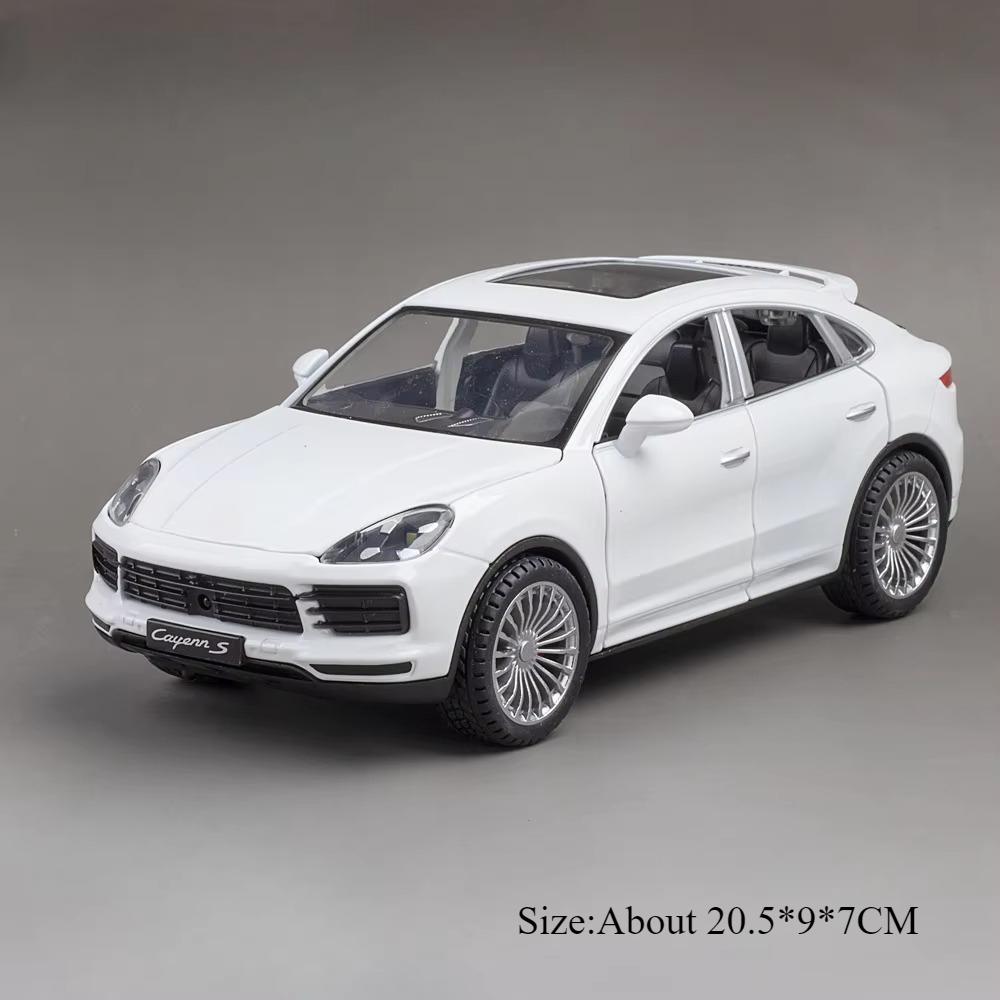 1:24 Alloy Panamera Cayenne S Diecast Miniature Models Toys Car Ornament Sound Light Pull Back Vehices Fashion Decorations Gifts