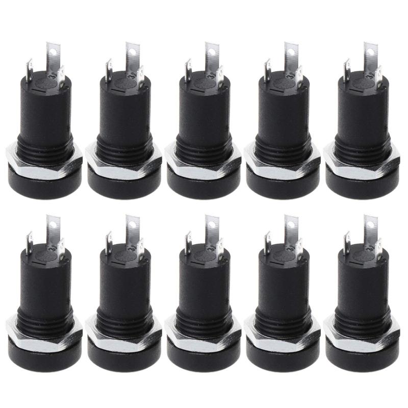 5/10Pcs 3.5mm Audio Jack Socket 3 Pole Black Stereo Solder Panel Mount Gold with Nuts Universal Headphone Socket