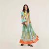 Fashion New Arrival Cardigan Blouse Collar Large Swing Pleated Long Dress