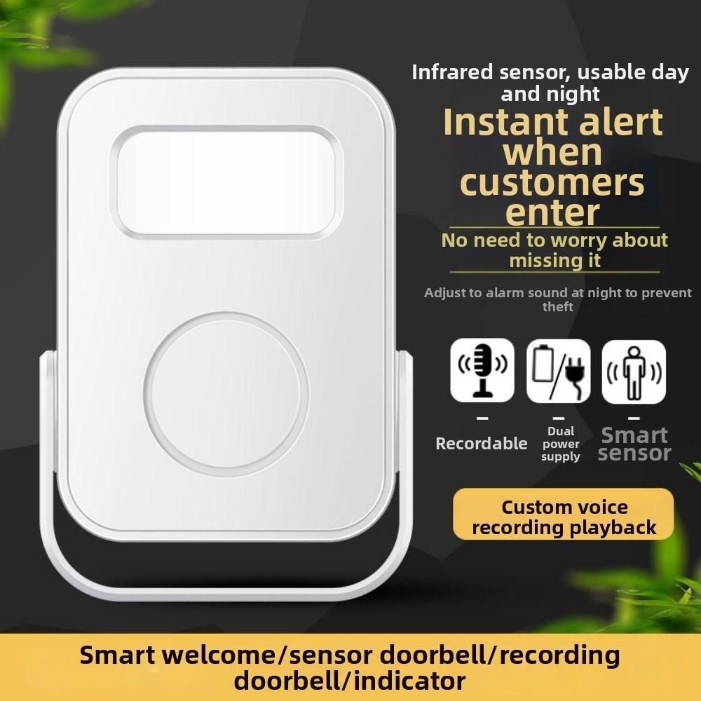Recording Function Intelligent Welcome Doorbell PIR Motion Detector Door Bell Chime  Welcome Device