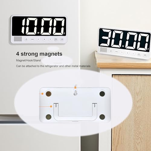 Kitchen Timer for Cooking, Digital Magnetic Countdown Timer with Color Changing Large Screen for Classroom Learning Fitness Study Work Exercise Traini