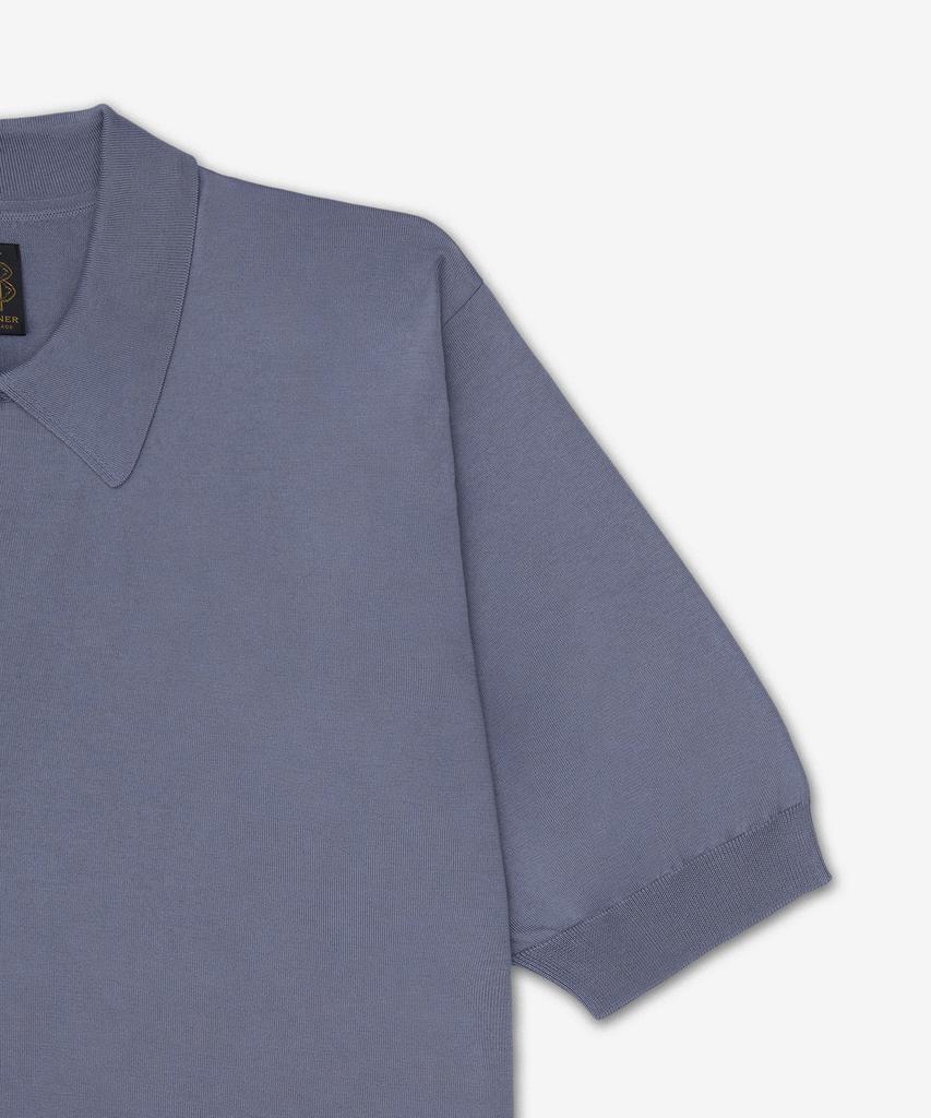 Batoneo Caribbean Sea Island Short Sleeve Polo Shirt - Grey Blue / Bn26Sm064Grayblue