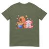 Cute Capybara Raunisex And Axolotl Boba Kawaii Boys Girls Kids Tshirt